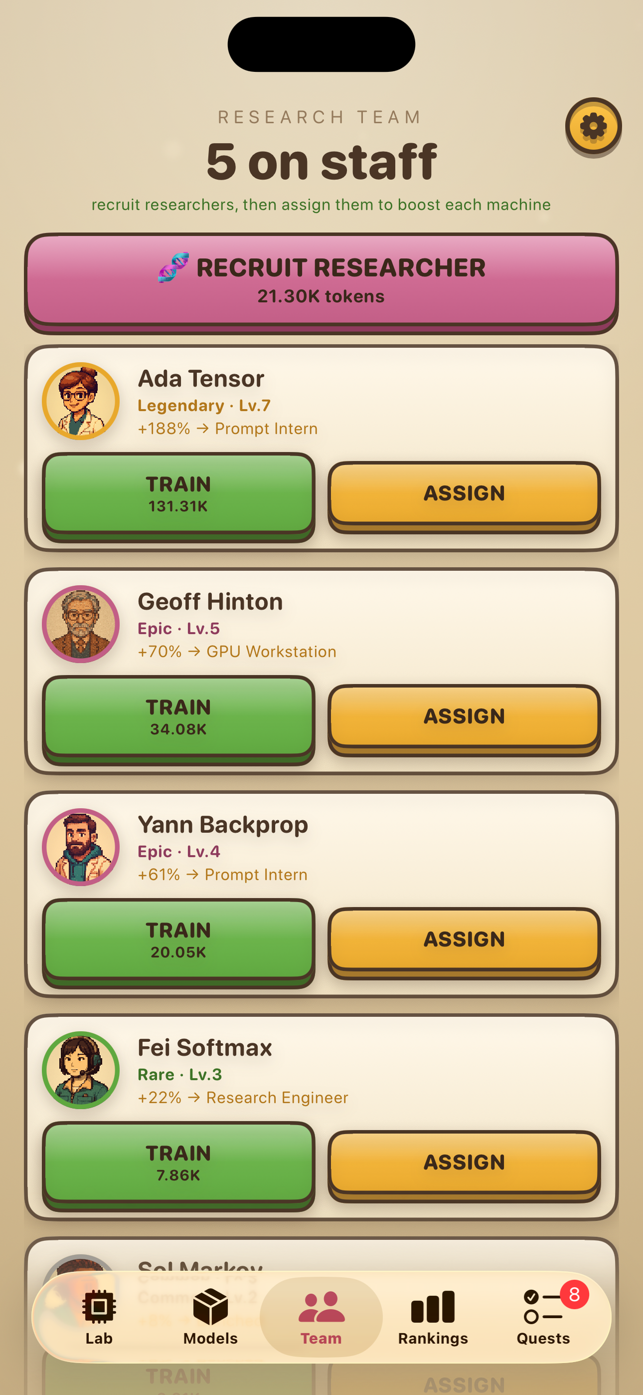 Research team gacha
